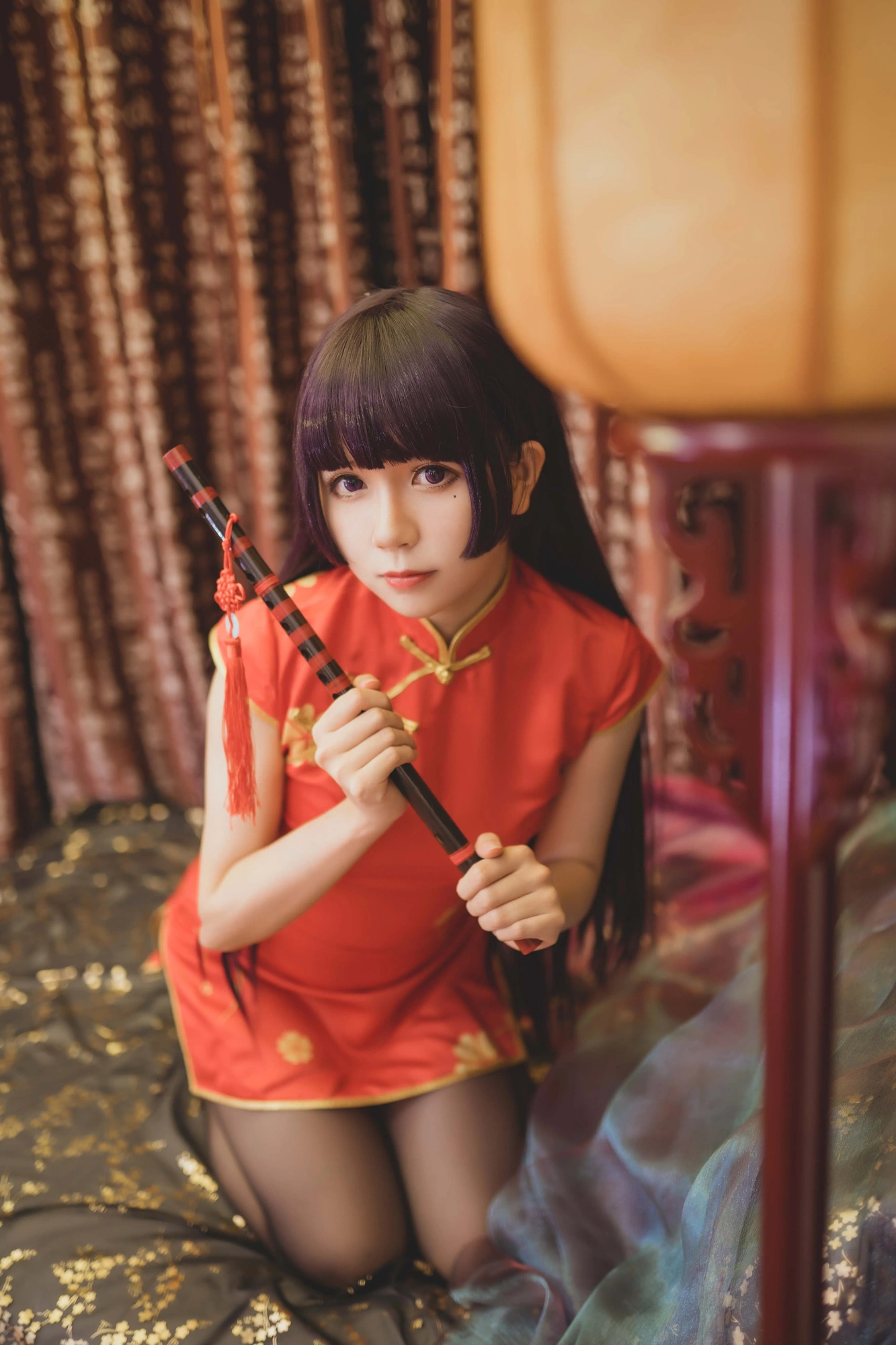 cos_白金Saki_NO.002-&Yoko宅夏-时崎狂三旗袍-005