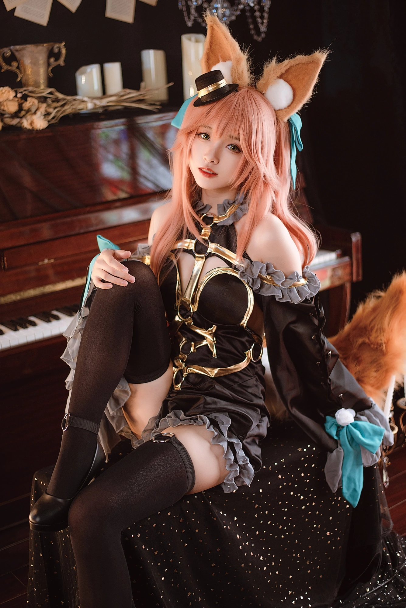 cos_大大卷卷小卷_NO.007-玉藻前-漆黑の魔术服10