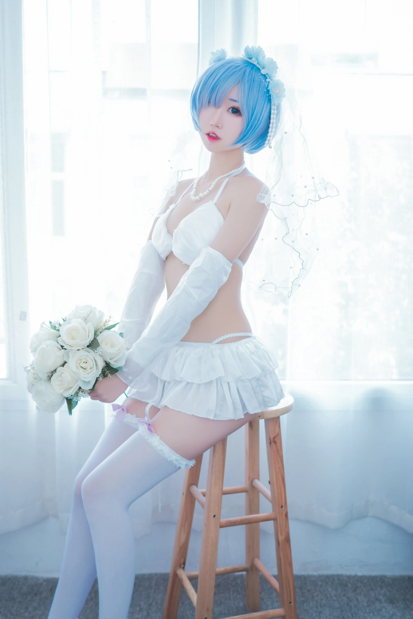 cos_猫君君_MaoJun_NO.023-蕾姆内衣花嫁-(8)