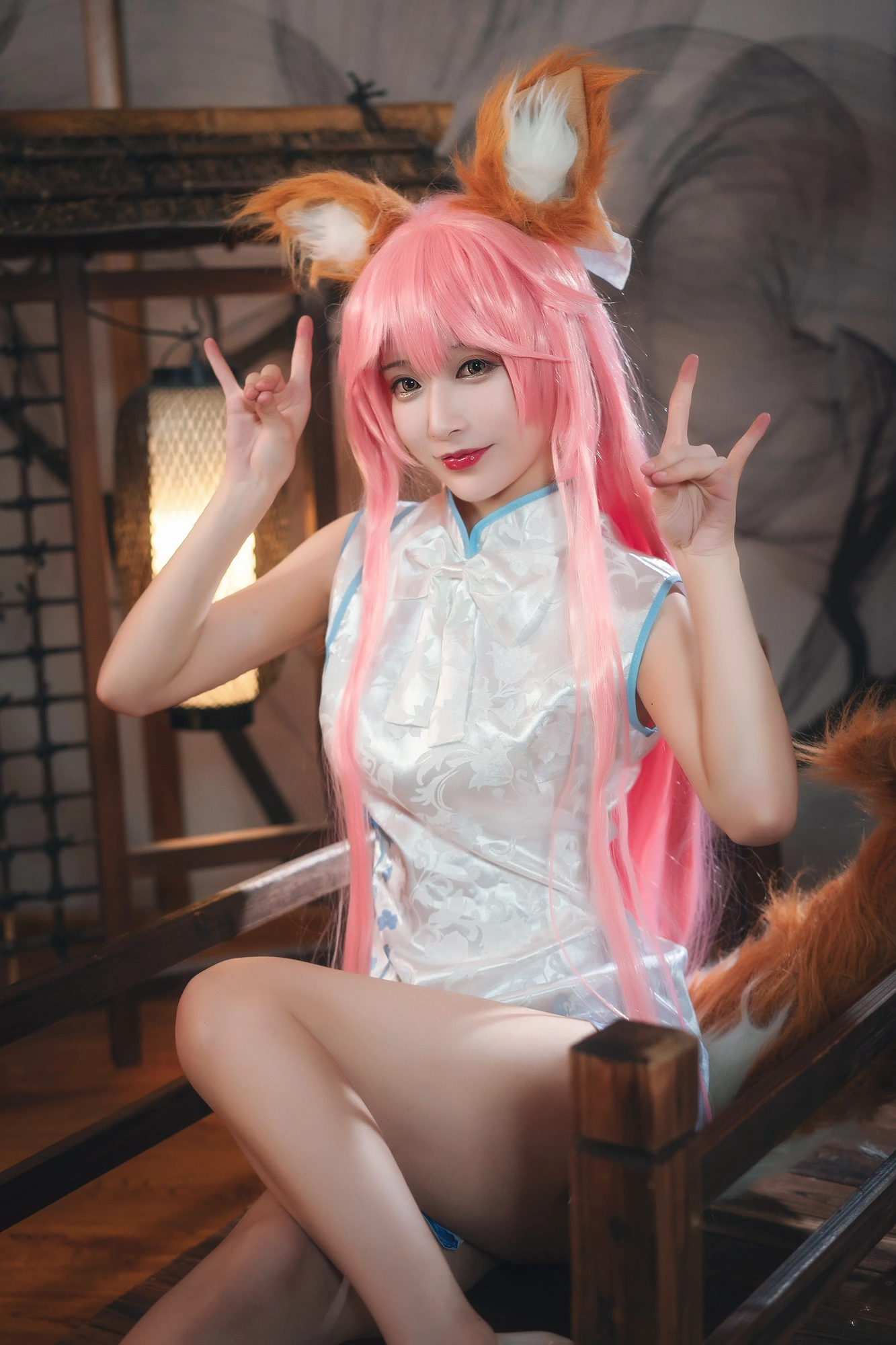 cos_铁板烧鬼舞w_NO.019-玉藻前旗袍白-14