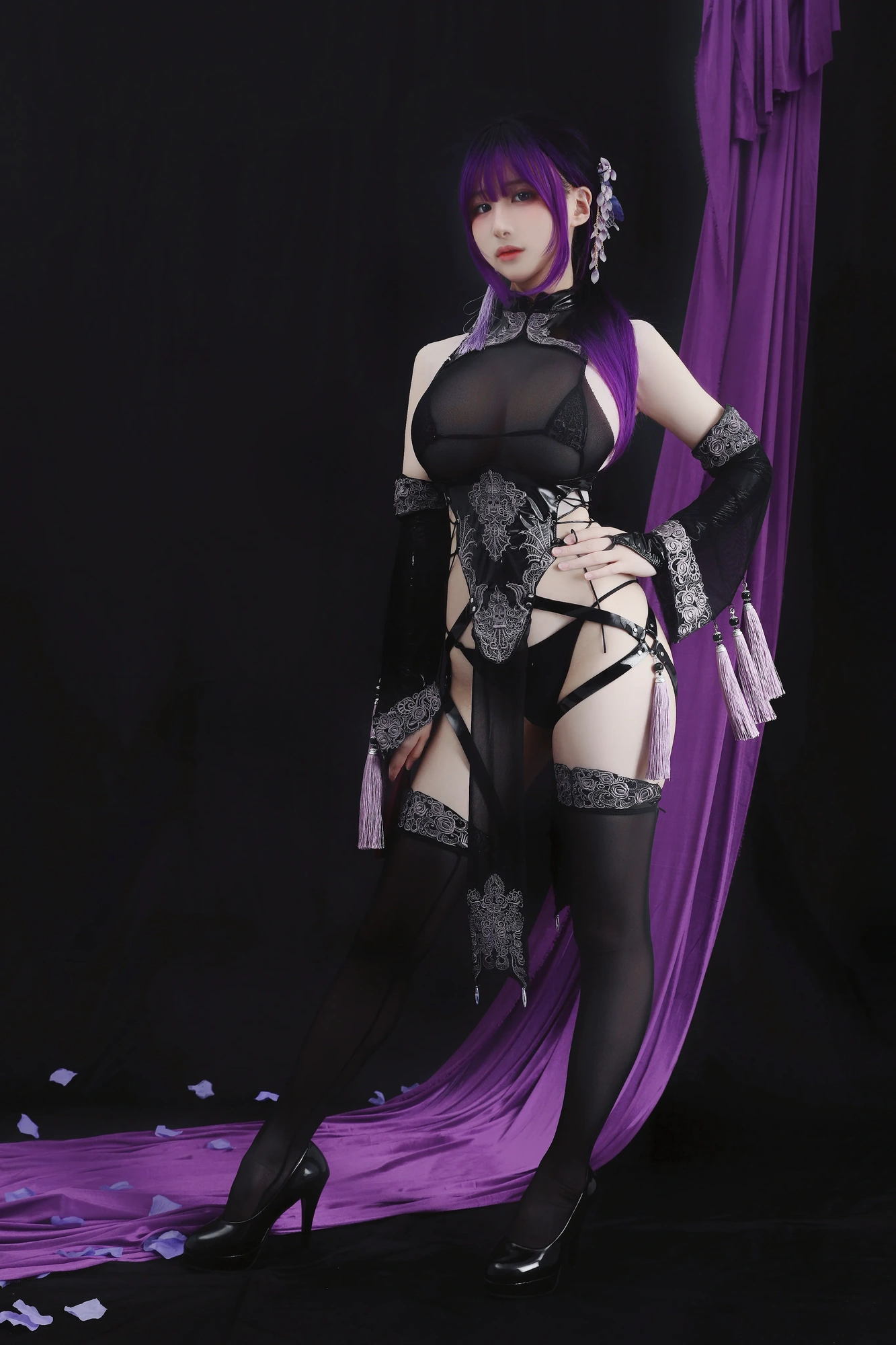 cos_幼愛Youmeko_NO.005-紫流苏旗袍0035