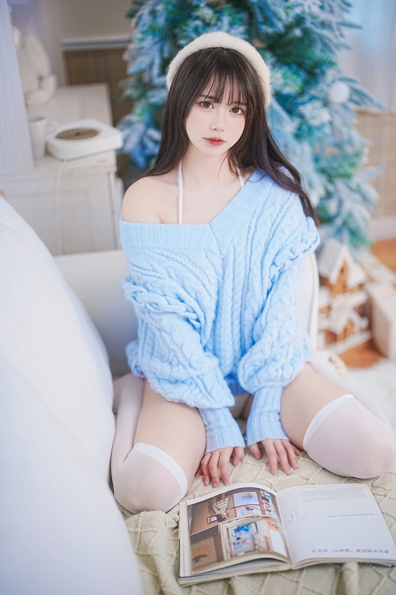 cos_Tina很妖孽呀_NO.029-蓝色秋冬毛衣-013