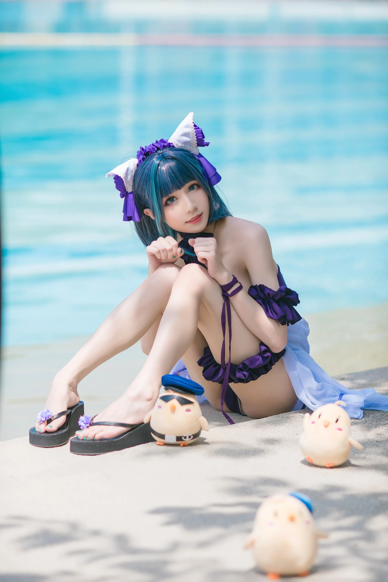 cos_Tomoyo酱_NO.003-碧蓝航线-柴郡泳装(10)