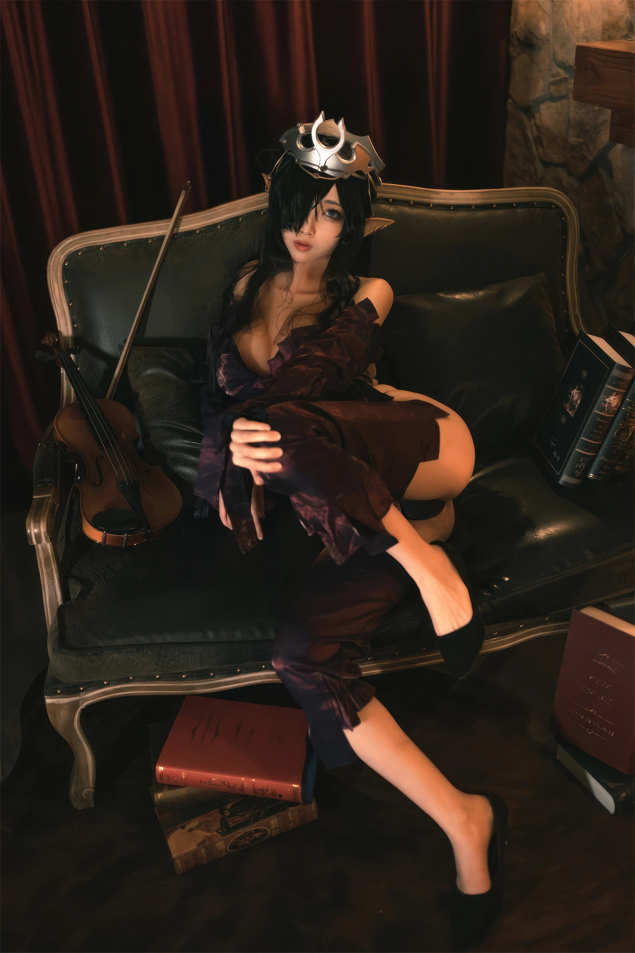 cos_杏仁曲奇_NO.012-黑兽-精灵女王-(9)