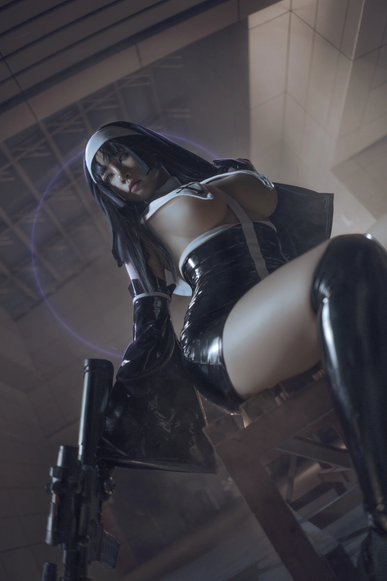 cos_Uki雨季_NO.003-修女黑胶衣-11