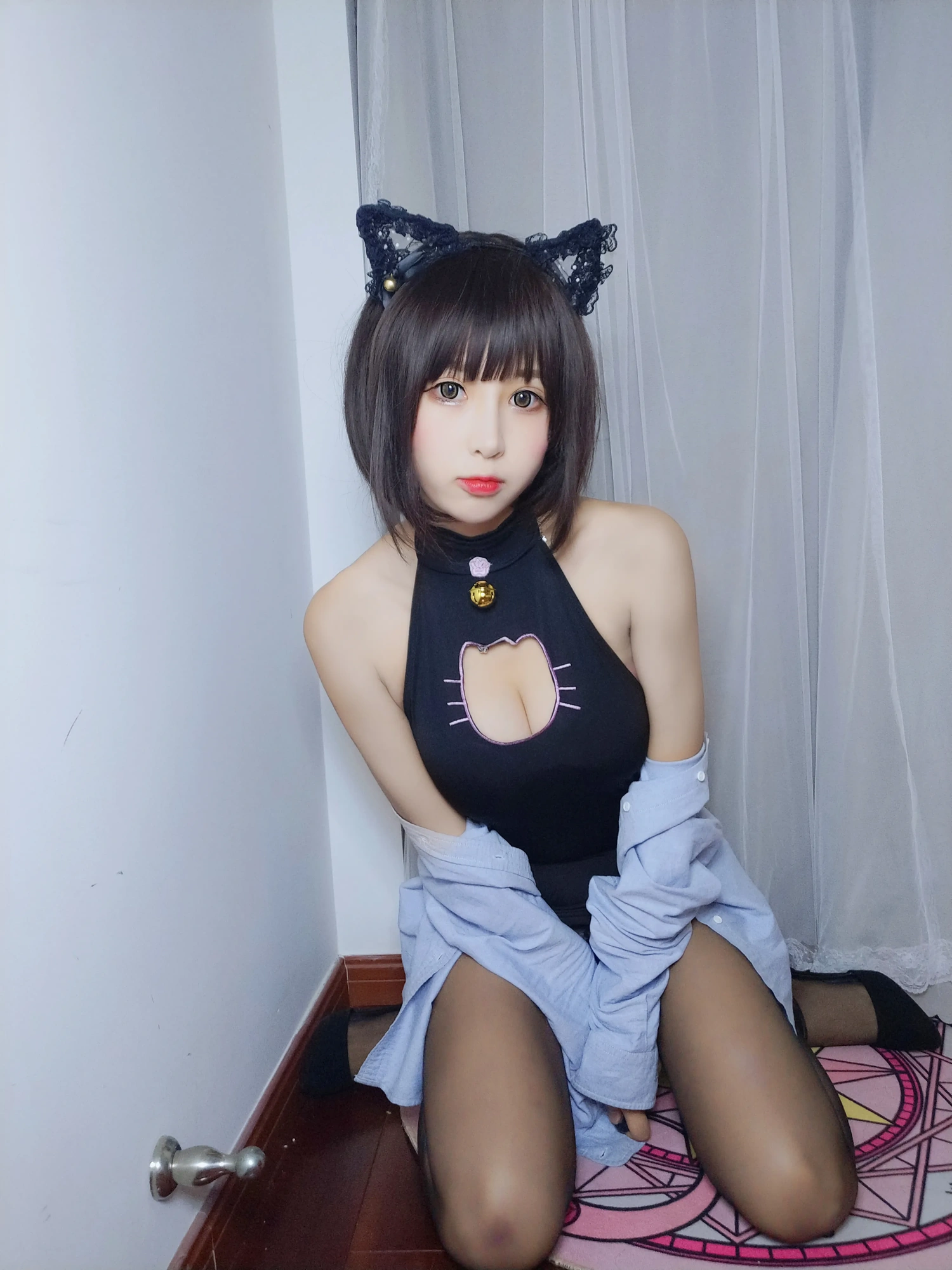 cos_雯粥粥i_NO.022-露背猫咪-1