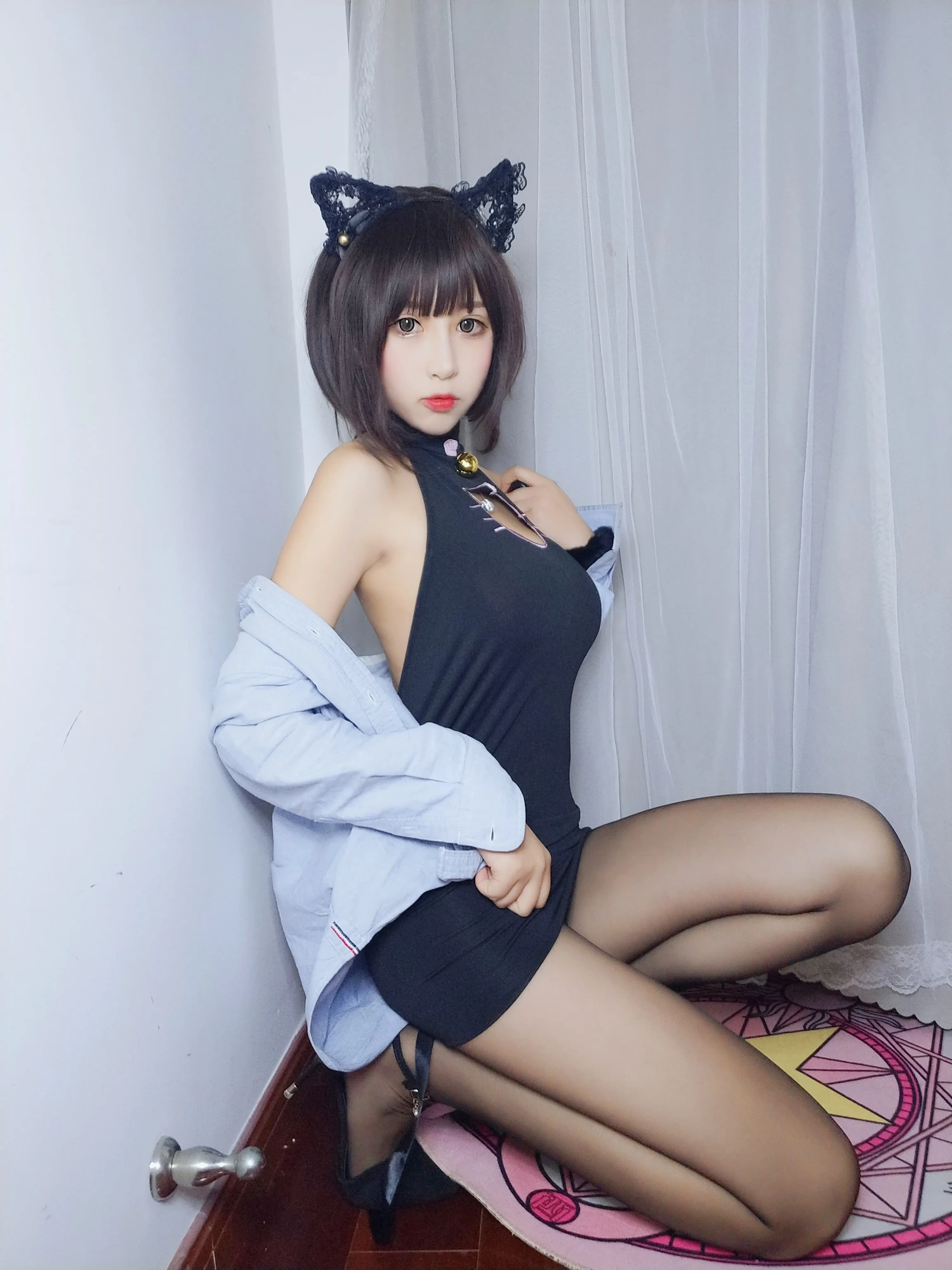 cos_雯粥粥i_NO.022-露背猫咪-3
