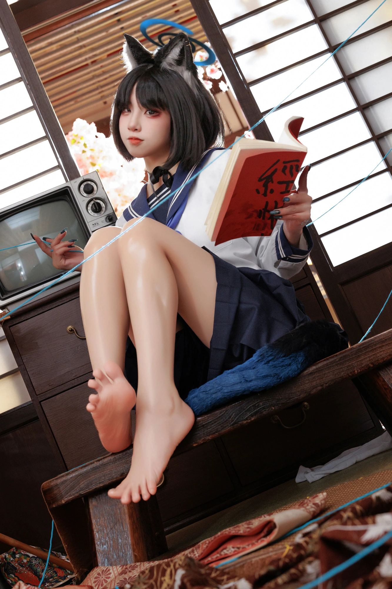 cos_纸悦Etsu_ko_NO.007-桔梗毛线团-(11)