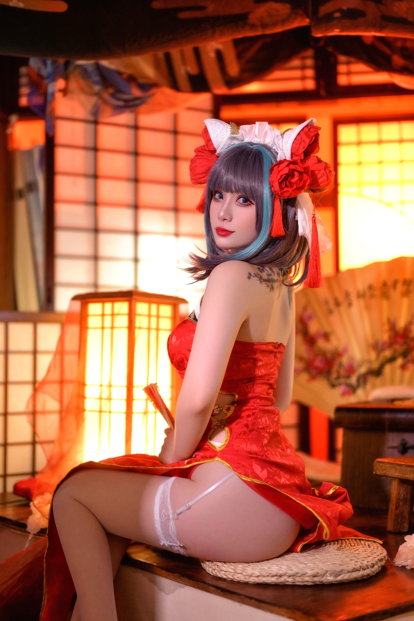 cos_Zyra秋_NO.008-碧蓝航线-柴郡-红旗袍-016